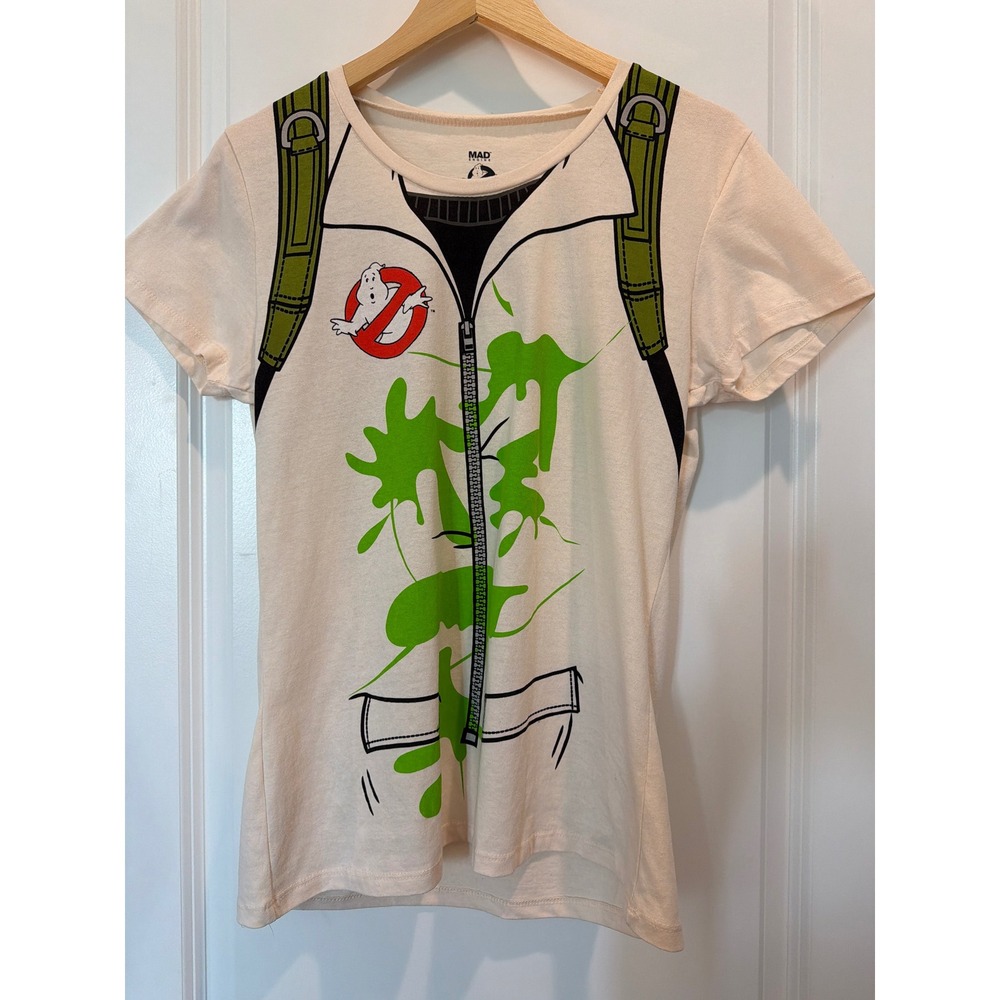 Mad Engine Ghostbusters Costume T-Shirt Halloween Proton Pack Slime Mens Large